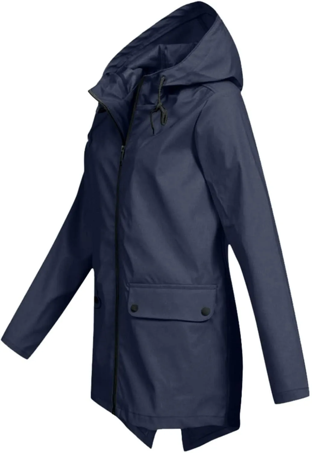 Rain Jacket Women Waterproof Lightweight Rain Hoode Coats Active Outdoor Long Sleeve Windbreaker Raincoats Travel Coat