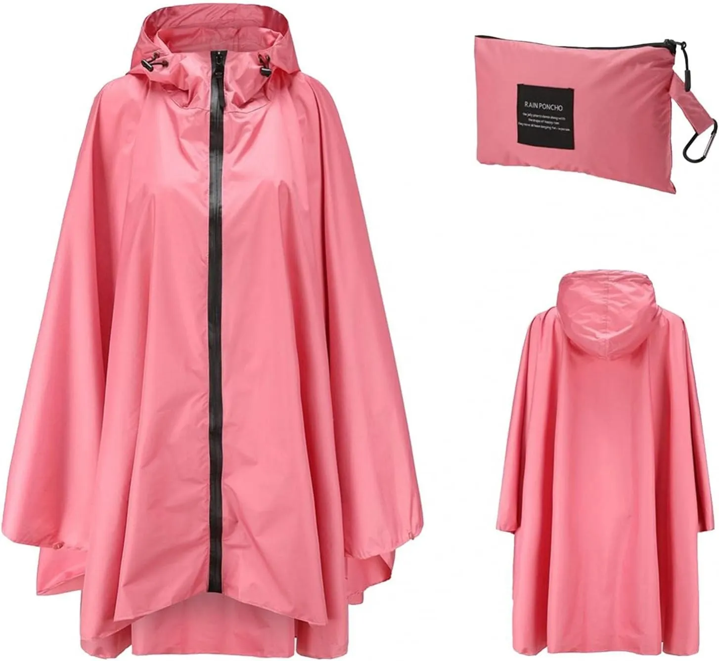 Rain Ponchos for Adults Waterproof Rain Poncho Lightweight Reusable Hiking Coat for Outdoor Activities with Pockets