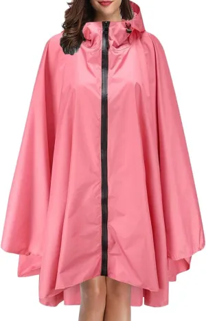 Rain Ponchos for Adults Waterproof Rain Poncho Lightweight Reusable Hiking Coat for Outdoor Activities with Pockets