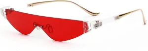 Retro Cat Eye Men Women Sunglasses Luxury Rimless Mirror Sun Glasses Clear Color Eyewear Uv400