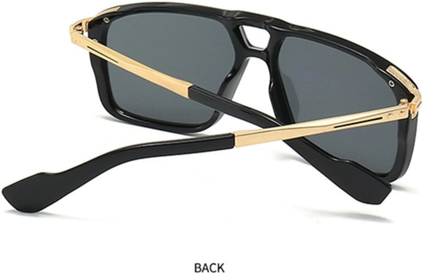 Retro Double Bridges Men Sunglasses Uv400 Fashion Rivets Women Gradient
