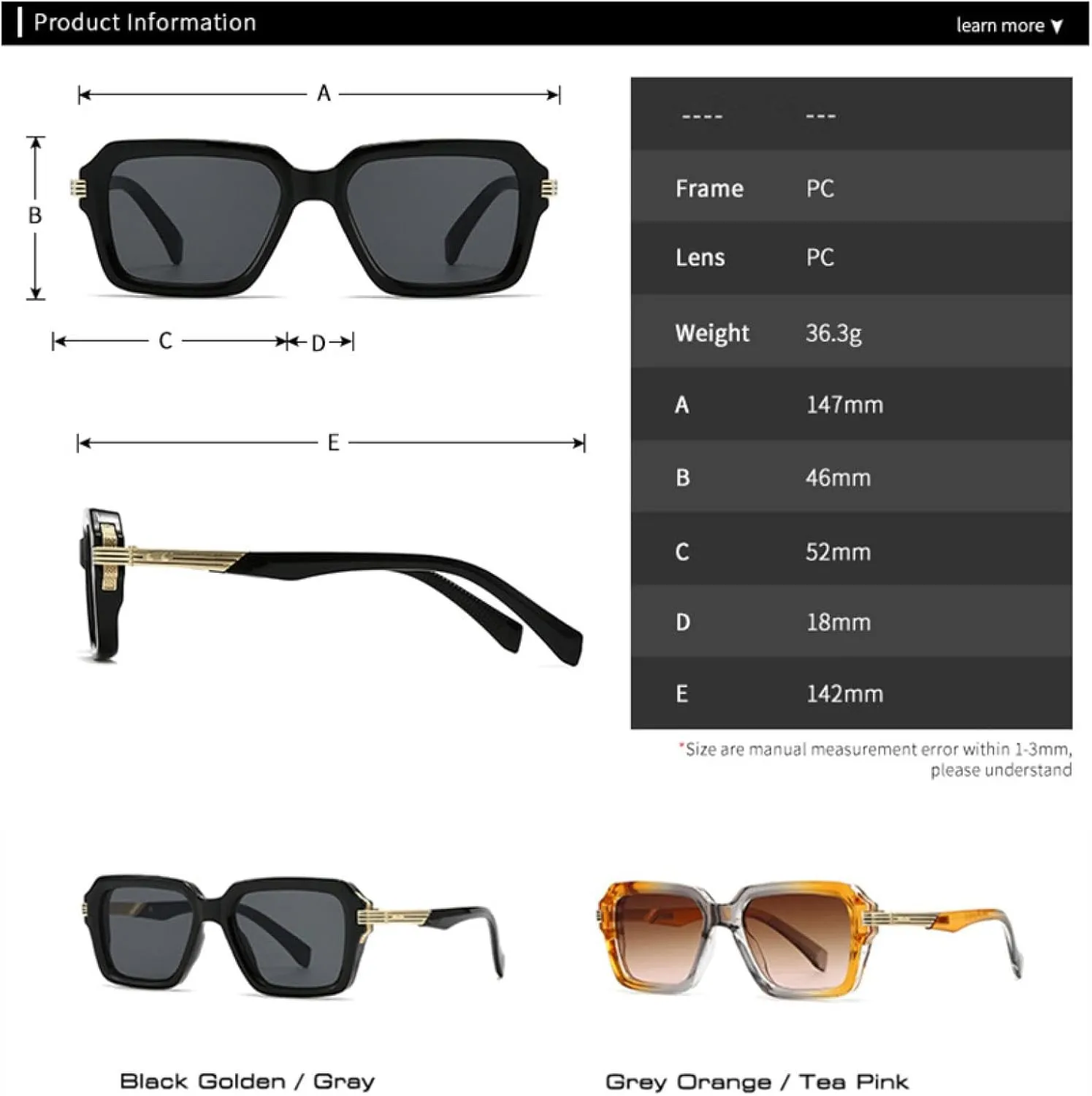 Retro Men Double Color Sunglasses Fashion Rivets Women Gradient Uv400 Trending Punk