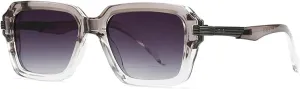Retro Men Double Color Sunglasses Fashion Rivets Women Gradient Uv400 Trending Punk