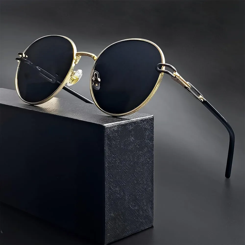 Retro Polarized Sunglasses For Men Oval Metal Frame Sun glasses Women Fishing Driving Sports