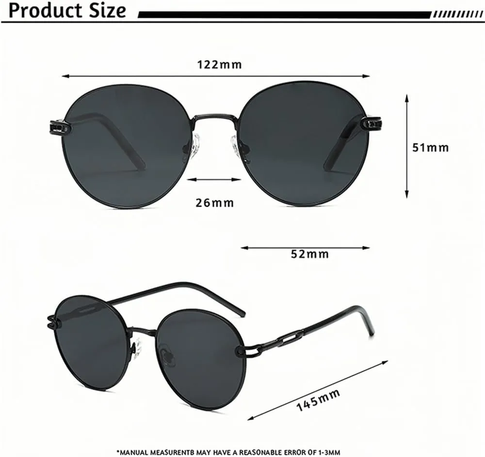 Retro Polarized Sunglasses For Men Oval Metal Frame Sun glasses Women Fishing Driving Sports