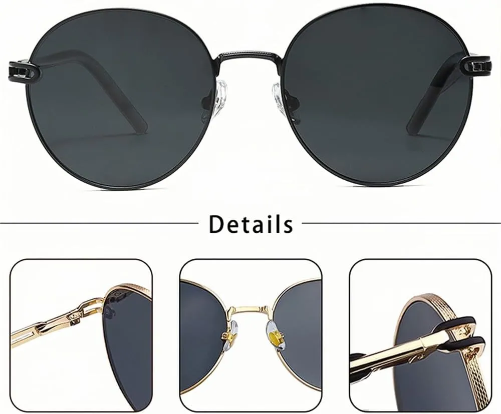 Retro Polarized Sunglasses For Men Oval Metal Frame Sun glasses Women Fishing Driving Sports
