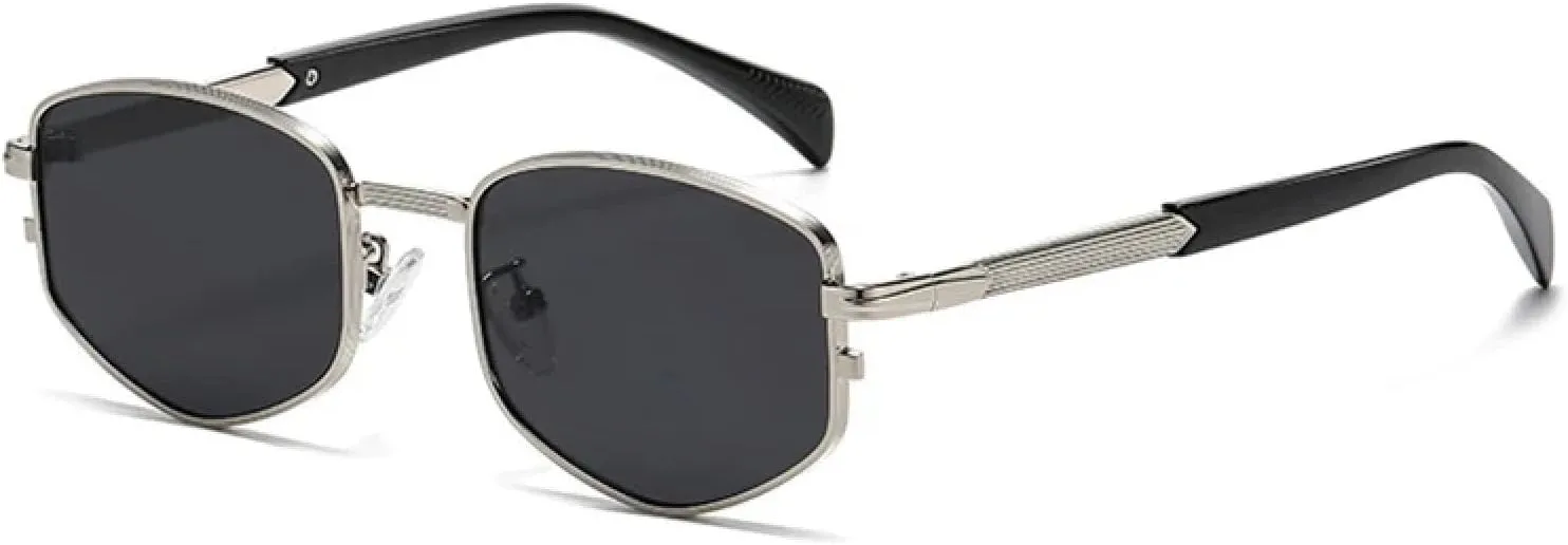 Retro Polygon Metal Women Luxury Sunglasses Fashion Gradient Shades Uv400 Men