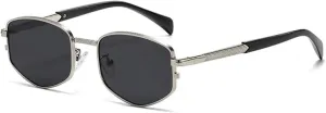Retro Polygon Metal Women Luxury Sunglasses Fashion Gradient Shades Uv400 Men