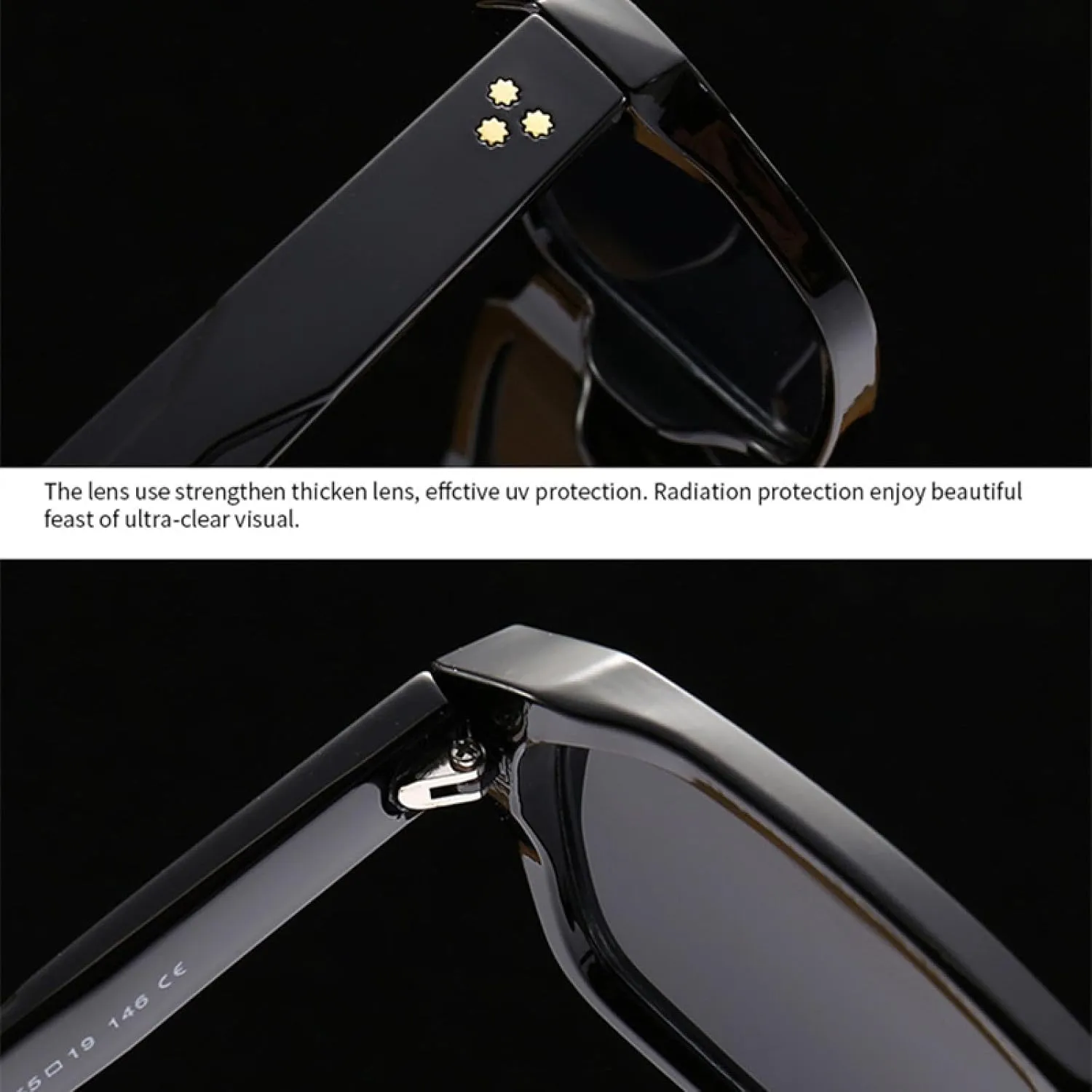 Retro Rivets Men Punk Gradient Sunglasses Fashion Women