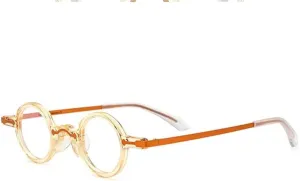Retro Small Round Acetate Frame Men Women Punk