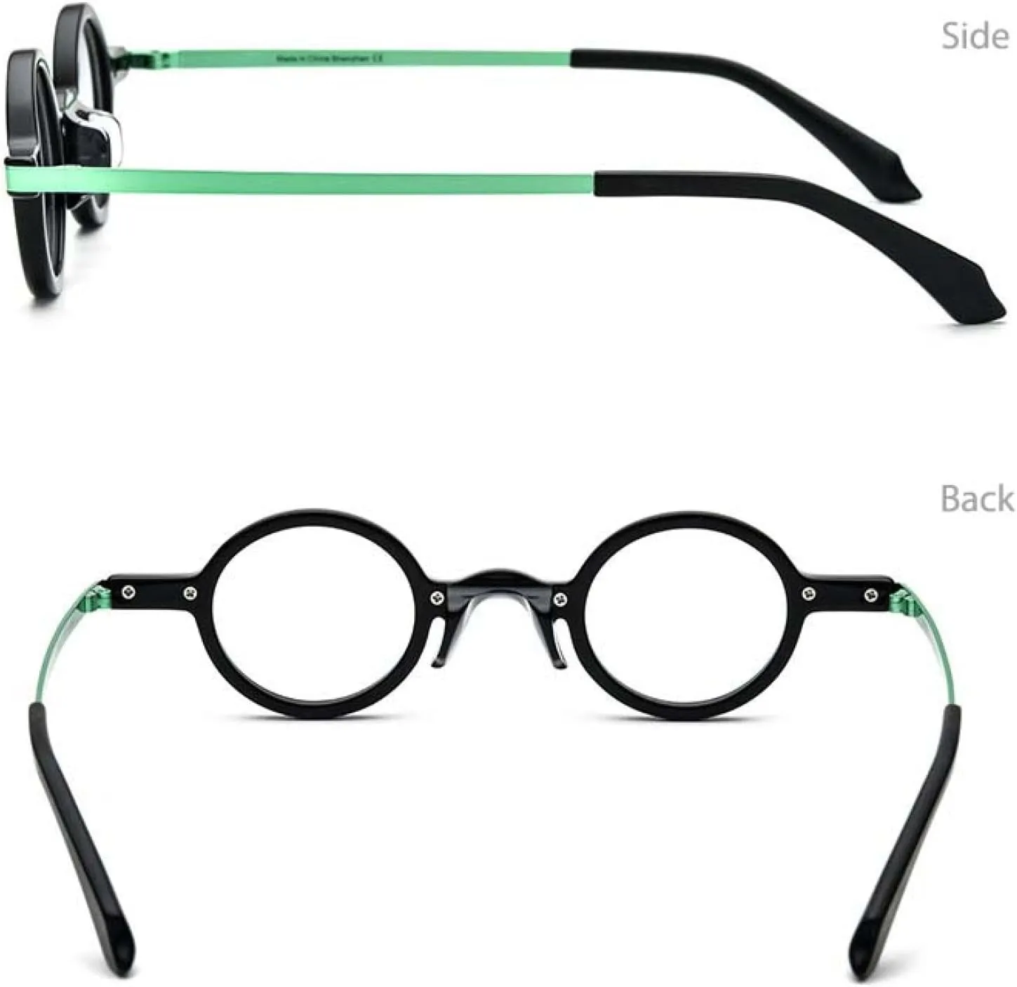 Retro Small Round Acetate Frame Men Women Punk