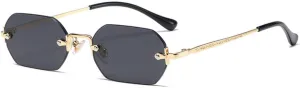 Rimless Sunglasses Retro Punk Gradient Shades UV400