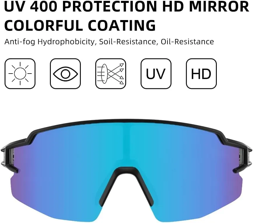 ROCKBROS Polarized Sunglasses for Men Women UV Protection Cycling Sunglasses Sport Glasses