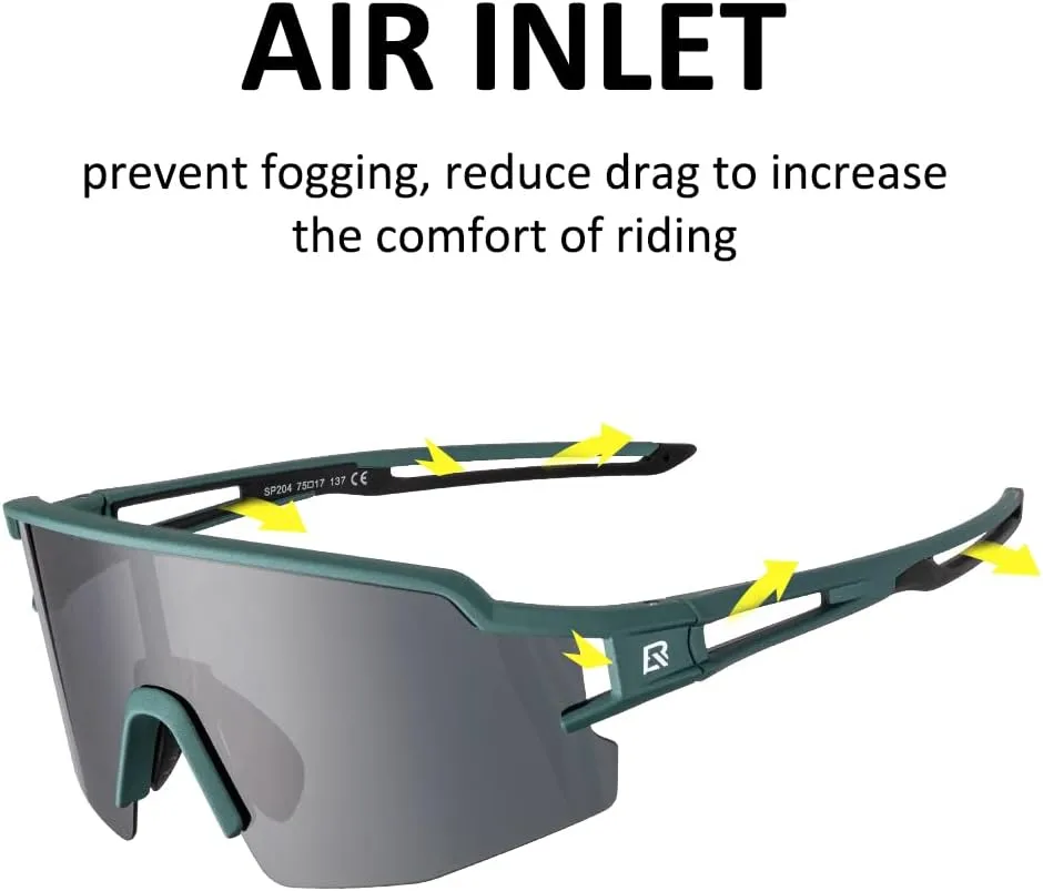 ROCKBROS Polarized Sunglasses for Men Women UV Protection Cycling Sunglasses Sport Glasses