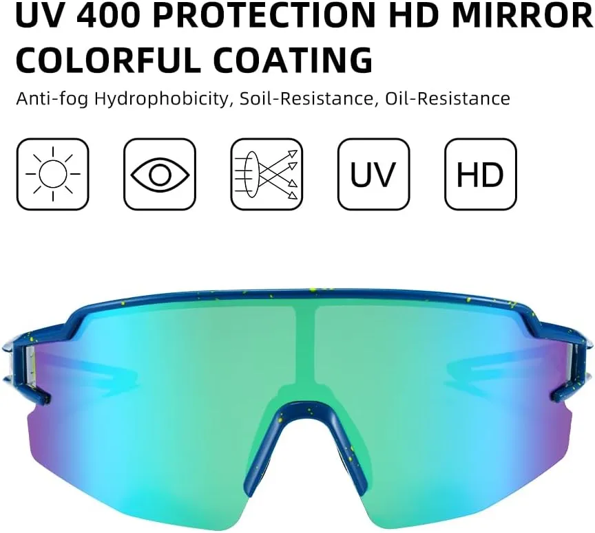 ROCKBROS Polarized Sunglasses for Men Women UV Protection Cycling Sunglasses Sport Glasses