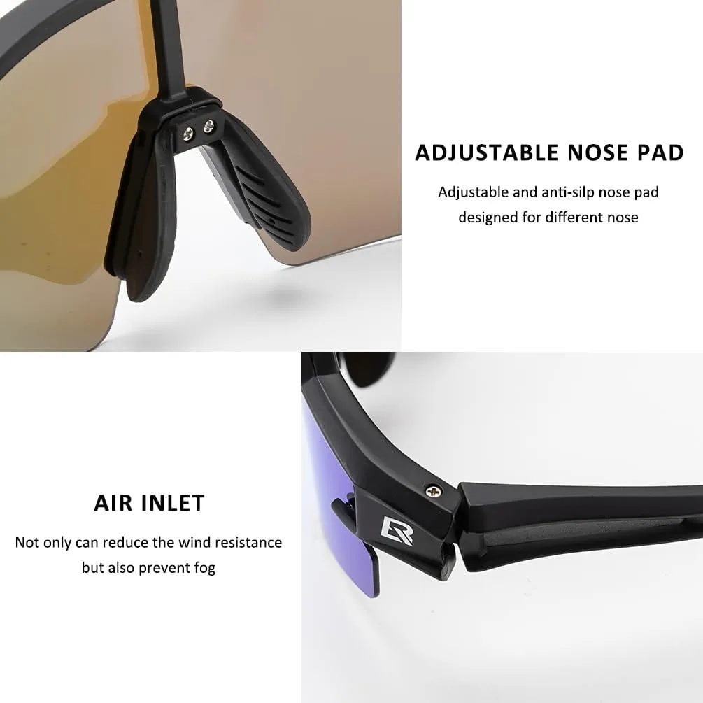 ROCKBROS Polarized Sunglasses for Men Women UV Protection Cycling Sunglasses Sport Glasses