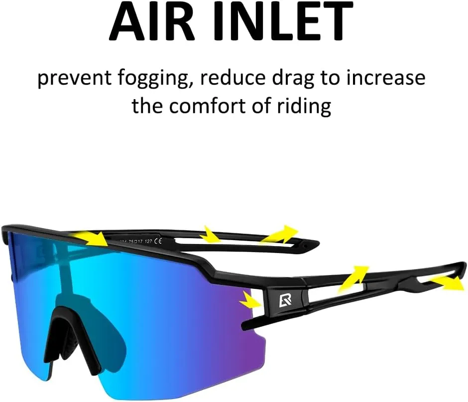 ROCKBROS Polarized Sunglasses for Men Women UV Protection Cycling Sunglasses Sport Glasses