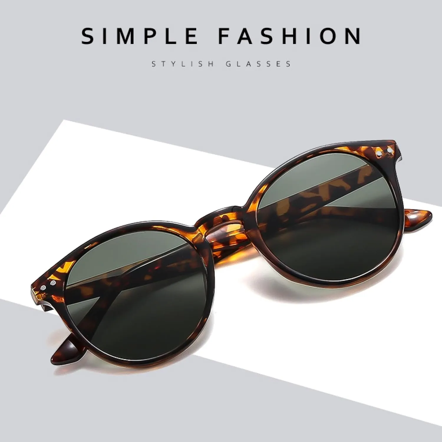 Round Sunglasses for Women Retro Oval Classic