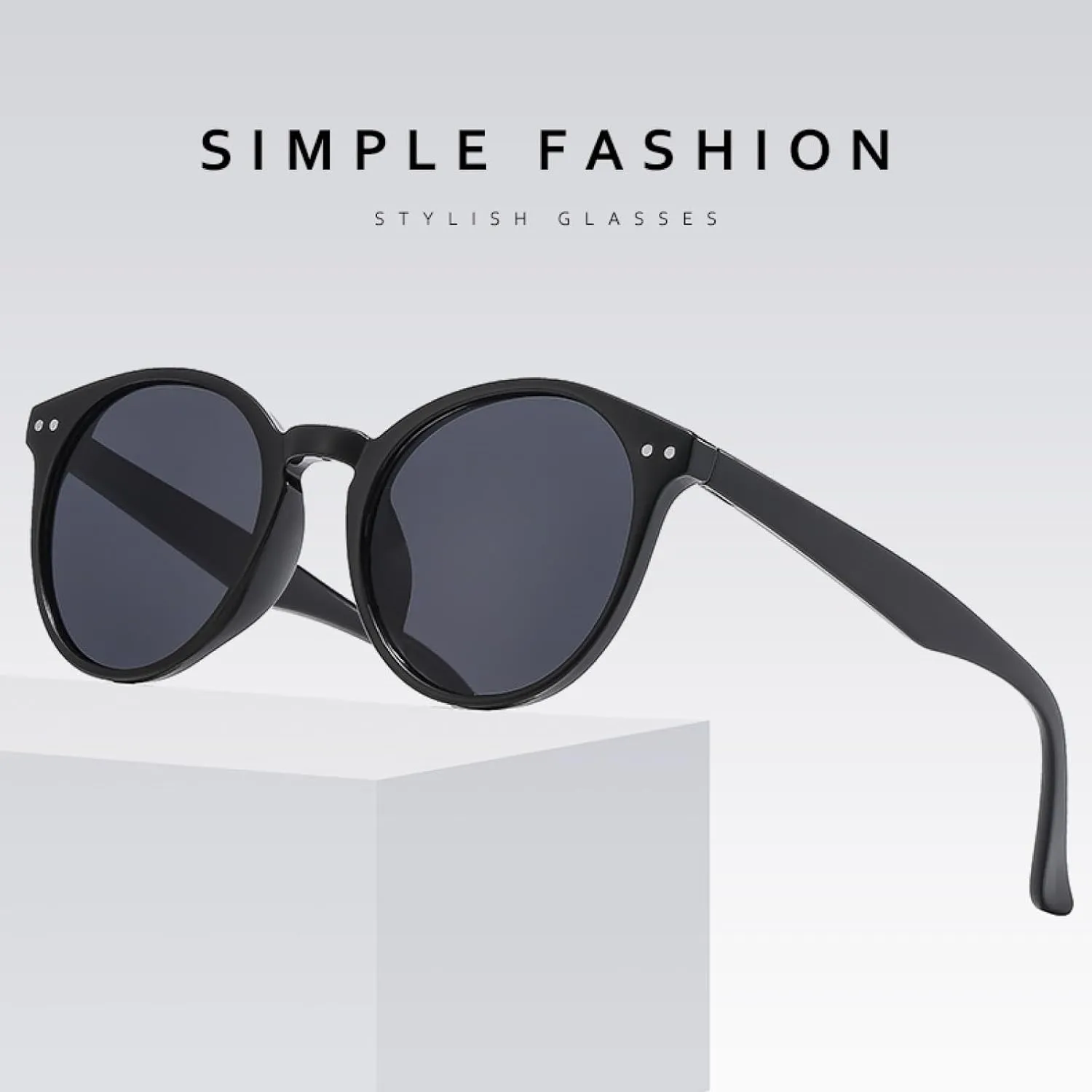 Round Sunglasses for Women Retro Oval Classic