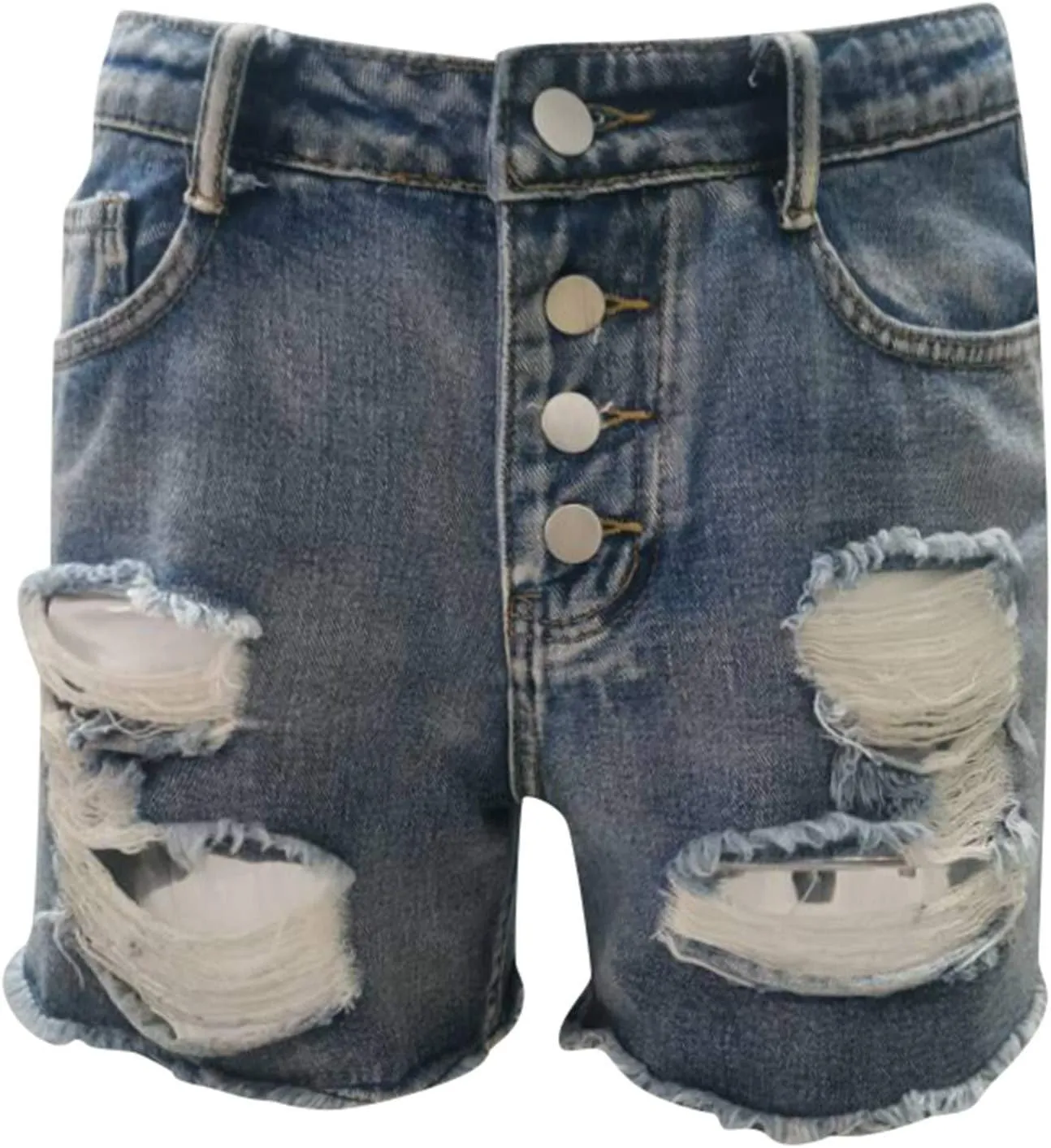 Rvidbe Womens Shorts Jean Womens Ripped Denim Shorts Mid Rise Distressed Hot Shorts Casual Summer Stretchy Ripped Shorts