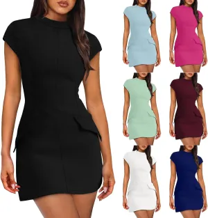 Short Cocktail Dresses for Women 2025 Curvy Bodycon Mini Dress Slim Fit Evening Party Club Date Night Going Out Dress