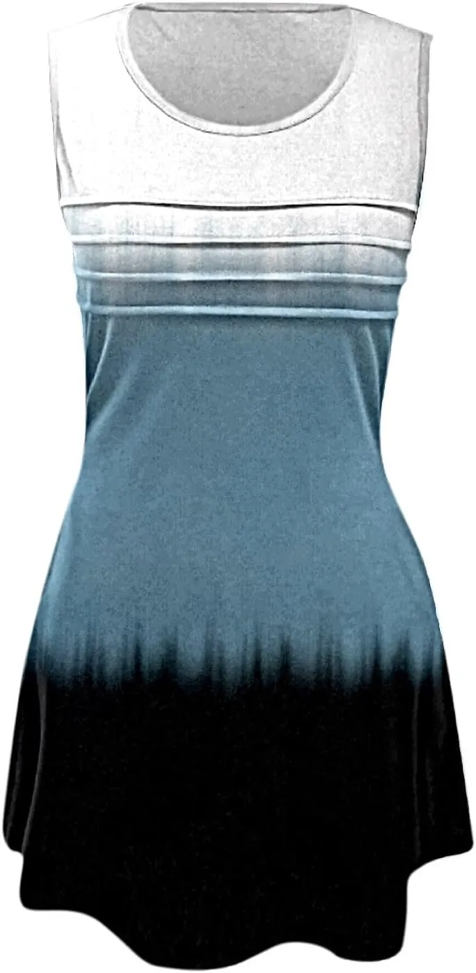 Short Summer Dress Womens with Pockets Summer Casual Tank Dress Sleeveless Midi Beach Dress Plus Size Linen Dress