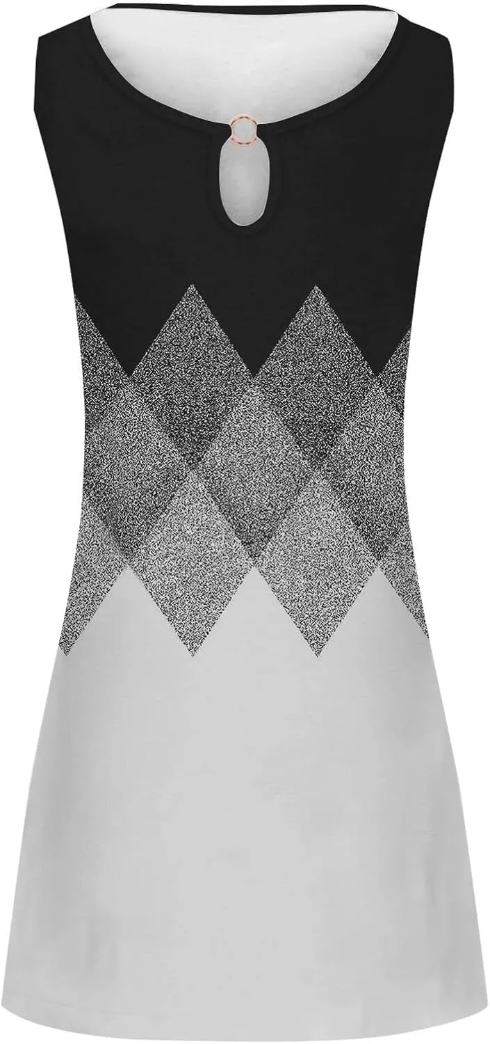 Short Sundresdes for Women Sun Dresses for Women 2025 Vacation Beach Casual Summer Sundresses Sleeveless Tank Short