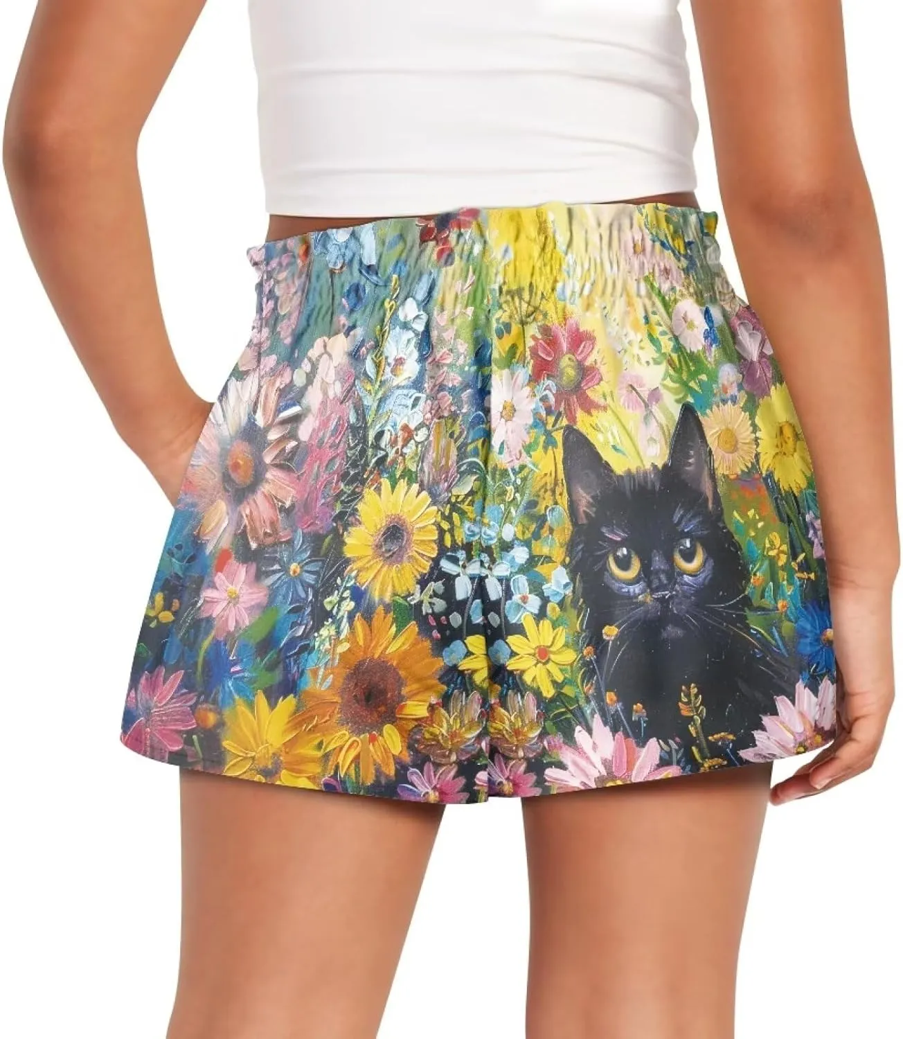 Shorts for Girls 1-16 Years Old Girls Athletic Shorts Kids Summer School High Waist Butterfly Shorts