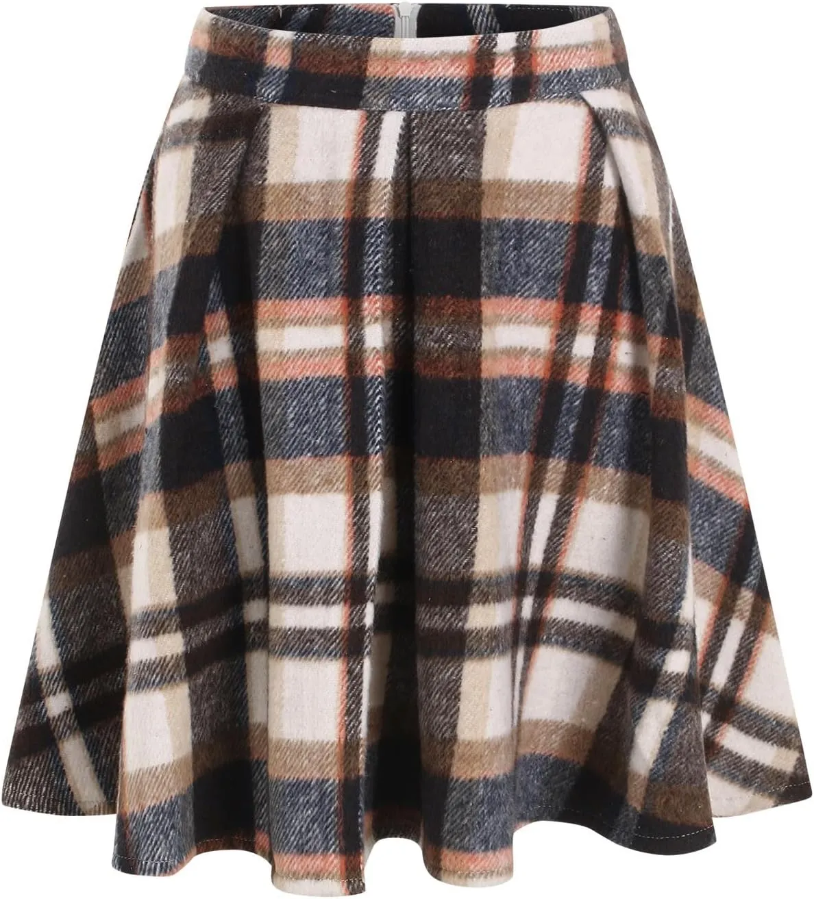Skirts for Women Trendy Plaid Y2K High Elastic Waist Flowy Ruffles Casual Pleated Short Skirts for Summer Streetwear