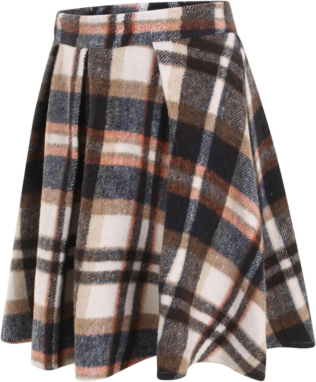 Skirts for Women Trendy Plaid Y2K High Elastic Waist Flowy Ruffles Casual Pleated Short Skirts for Summer Streetwear