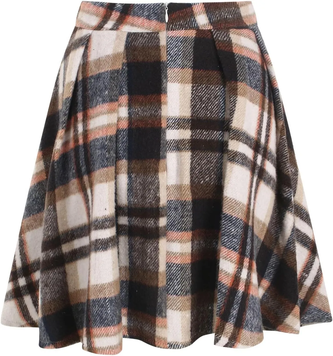 Skirts for Women Trendy Plaid Y2K High Elastic Waist Flowy Ruffles Casual Pleated Short Skirts for Summer Streetwear