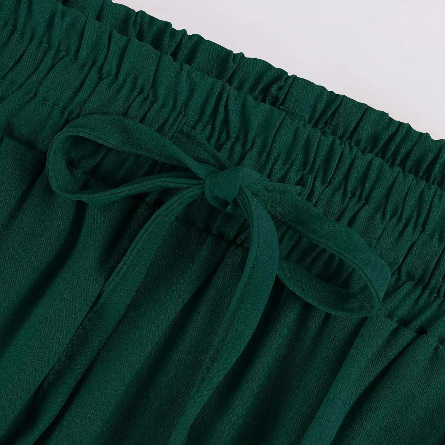 Skirts for Women Trendy Solid Travel Trendy Business Elastic Waist Festival Pleated Beach Swing Maxi Skirts for Women