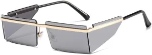 Small Rimless Sunglasses Women Fashion Punk Sunglasses Men Eyewear Retro Rectangle Glasses For Female Shades UV400