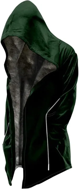 Solid Color Thickened Zipper Winter Jackets With Hood Long Sleeve Heavyweight Warm Fleece Coat, M-6XL