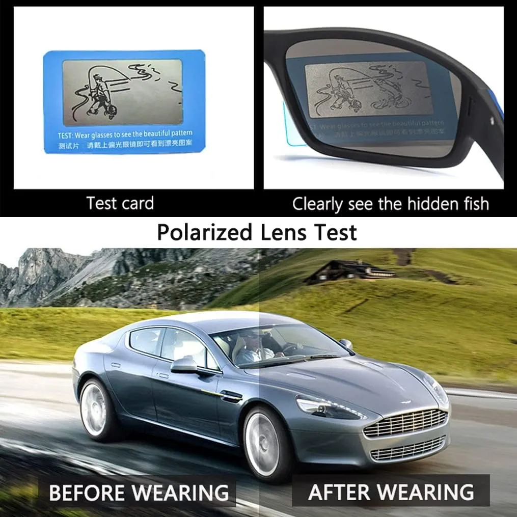Sports Polarized Sunglasses for Men Women UV Protection Outdoor Cycling Driving Fishing Glasses