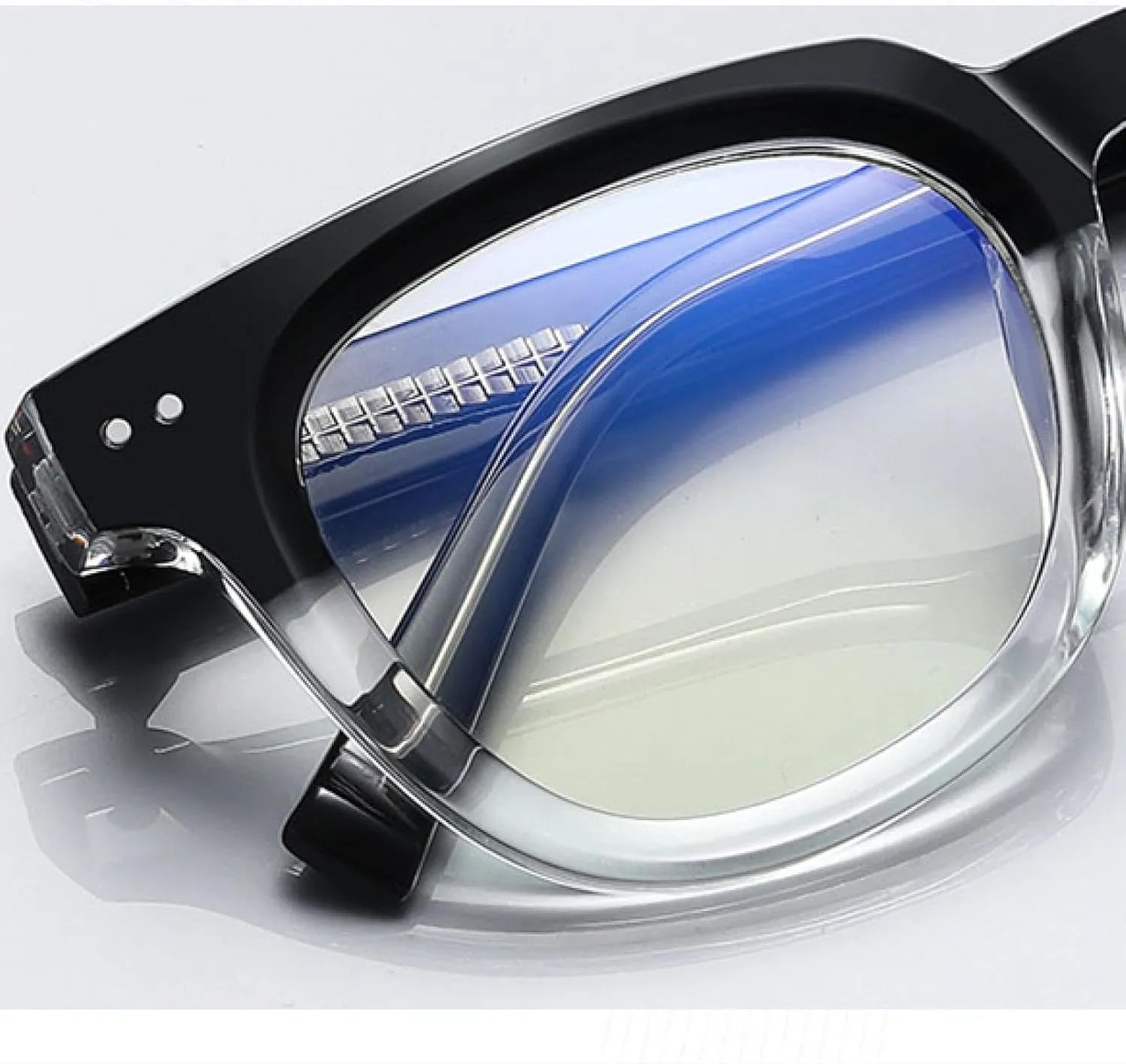Spring Hinge Retro Rivets Round Glasses Frames Popular