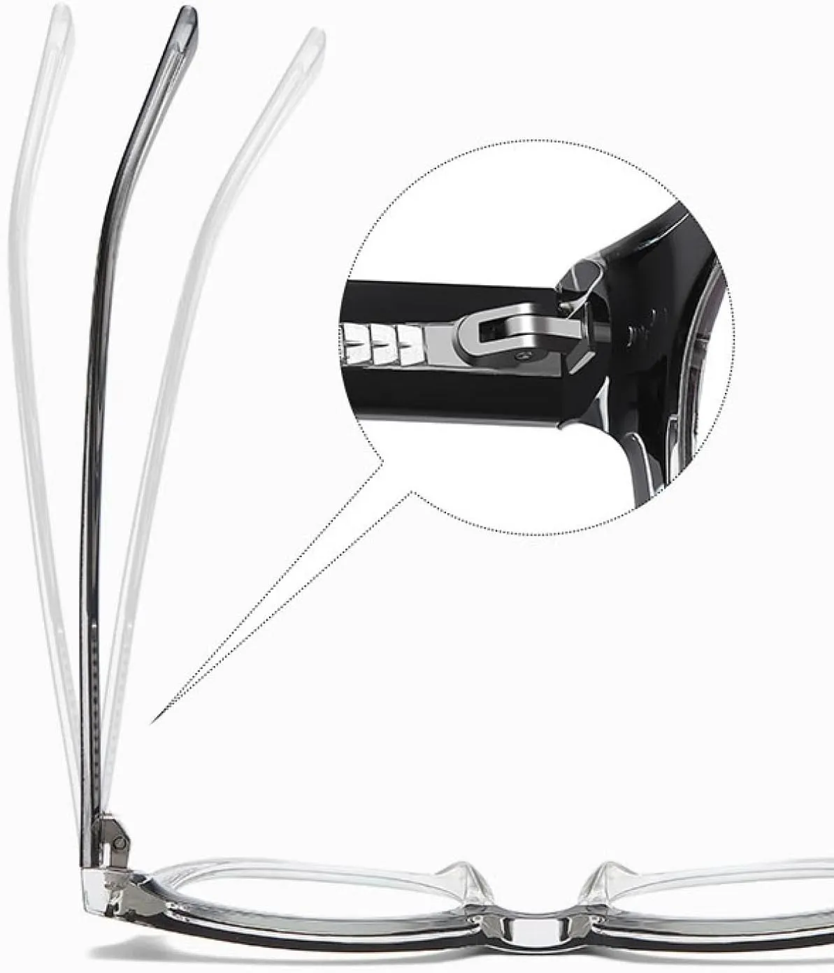 Spring Hinge Retro Rivets Round Glasses Frames Popular