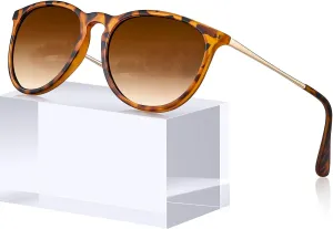 STGATN Vintage Round Sunglasses for Women Polarized UV Protection, Trendy Retro Designer Style ST028
