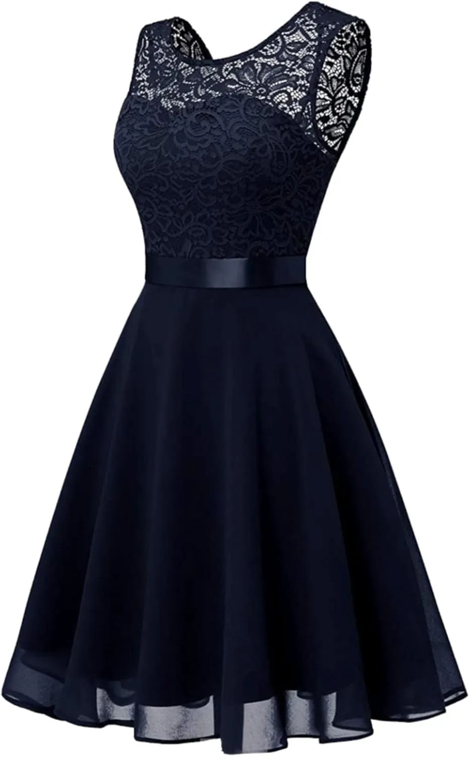 Summer Dresses for Women Floral Lace Fashion Casual Fit A Line Sleeveless Dresses for Women 2025 Swing Party Outfits