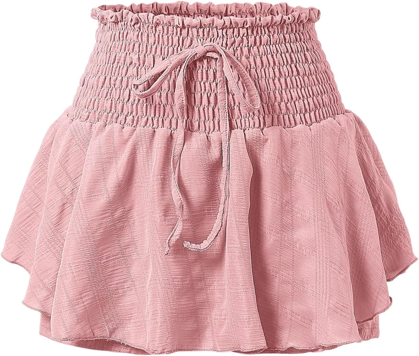 Summer Skirts for Women High Waist Drawstring Tummy Control Ruffles Cute Y2K Casual Boha Mini Skirts 2025 Streetwear