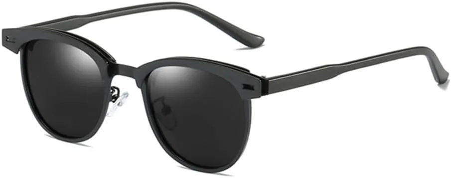 SUMMITRU-Metal Polarized Sunglasses Men Women Small Round Male Sun Glasses Blue Driving Shades