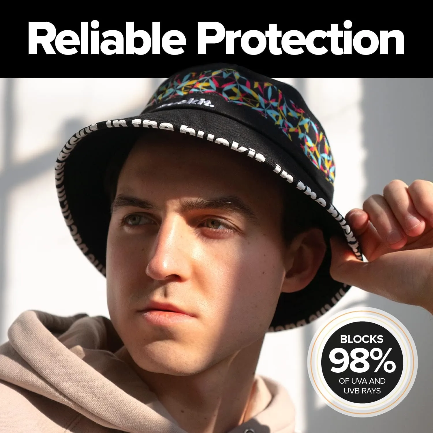 Sun Hat Bucket Hat for Men Women Beach Sun Hat Packable Travel Hat Wide Brim Mens Unisex Summer Hat Reversible Cotton