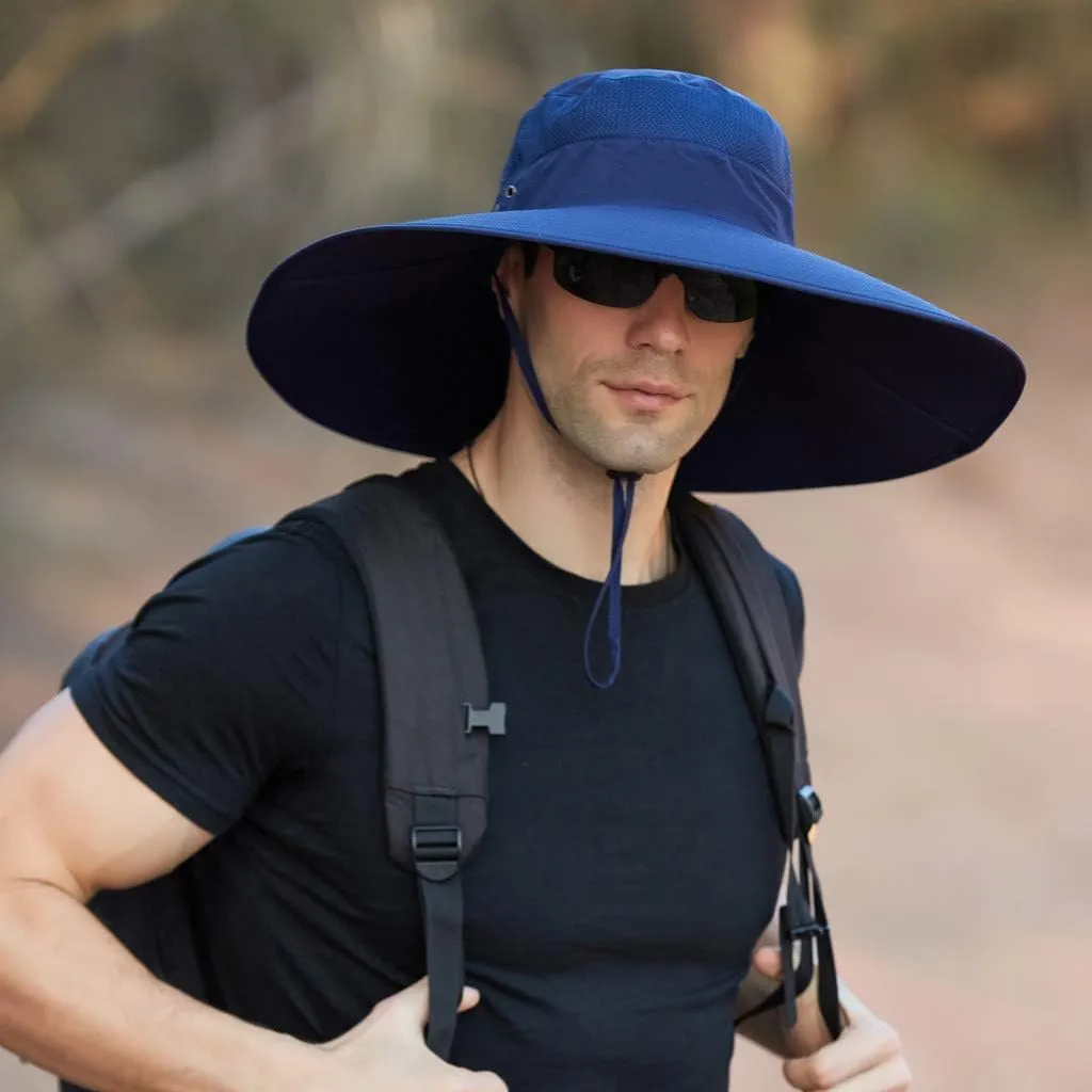 Sun Hats for Women Men Gardening Hat Wide Brim Beach Sun Breathable Cotton Summer Hat with Fold-Up Brim