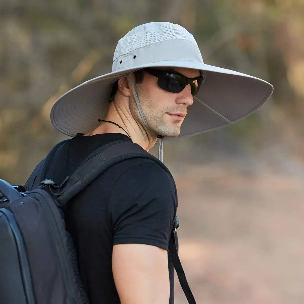 Sun Hats for Women Men Gardening Hat Wide Brim Beach Sun Breathable Cotton Summer Hat with Fold-Up Brim