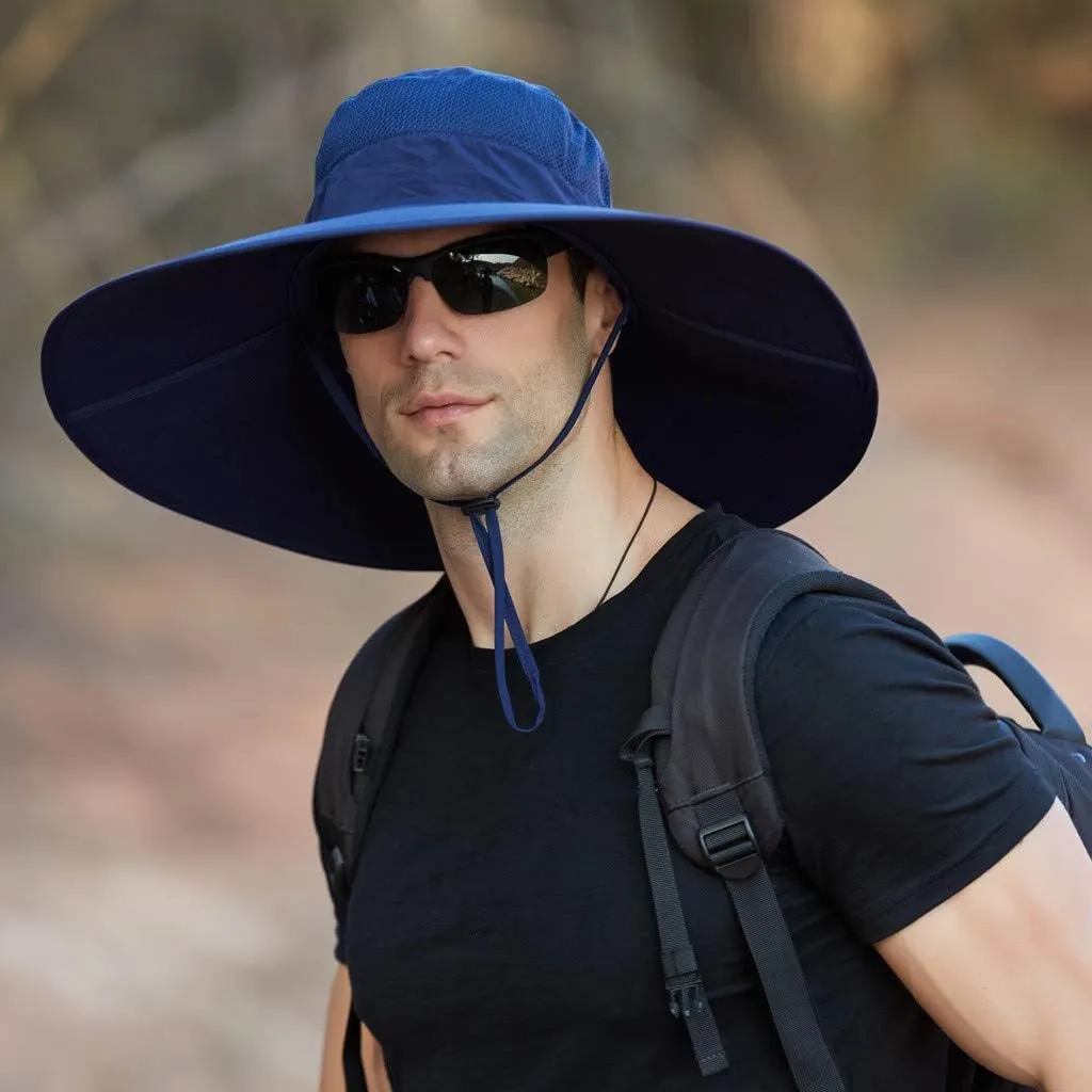 Sun Hats for Women Men Gardening Hat Wide Brim Beach Sun Breathable Cotton Summer Hat with Fold-Up Brim