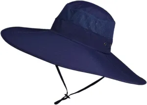 Sun Hats for Women Men Gardening Hat Wide Brim Beach Sun Breathable Cotton Summer Hat with Fold-Up Brim