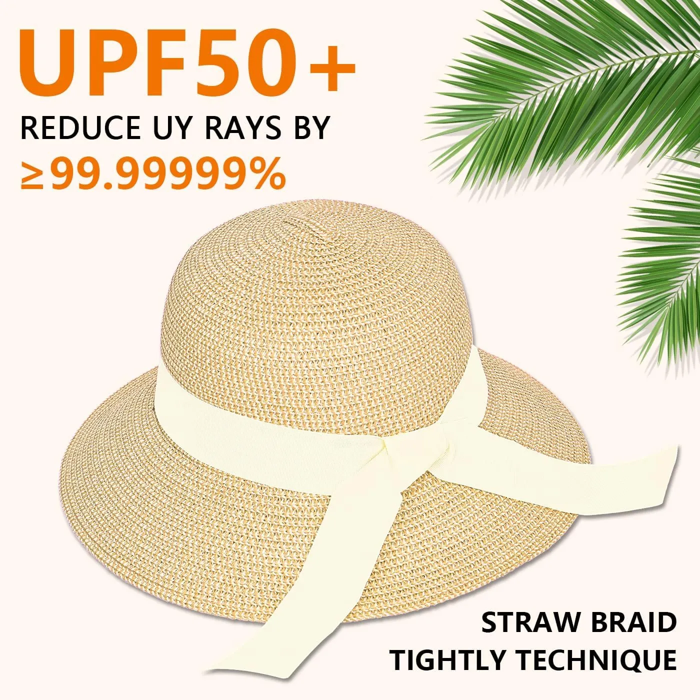 Sun Hats for Women - UPF 50  UV Protection Floppy Wide Brim Summer Straw Hat