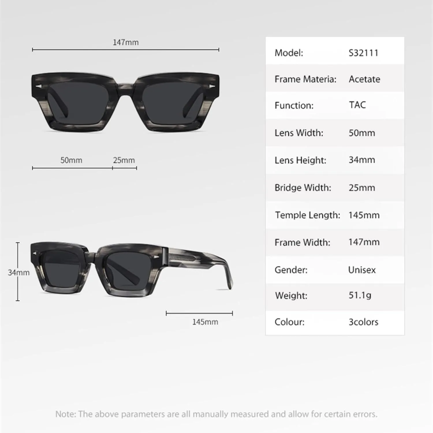 Sunglasses for Women Men Uv400 Acetate Frame Fishing Camping Shade