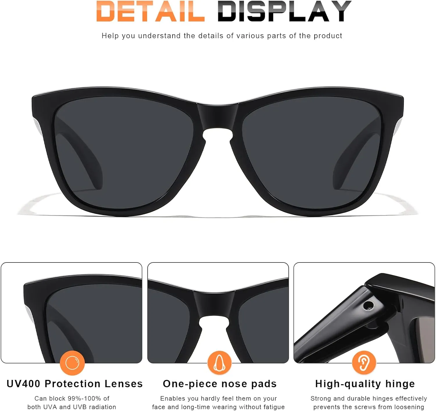 Sunglasses Womens Polarized Sunglasses for Women Trendy Designer Mirrored UV400 Protection Sun Glasses