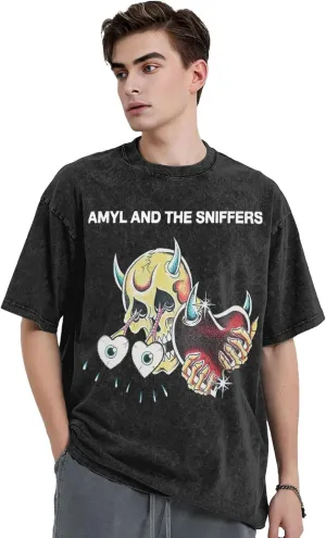 T Shirts for Men Oversized Loose Fit Tshirt Heavy Cotton Washed Vintage Tee Unisex